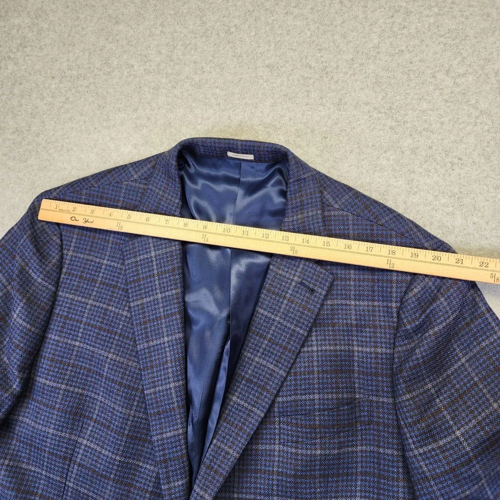 Joseph Abboud Men 50R Plaid Modern Fit Drago Wool Blazer Sport Coat Suit Jacket